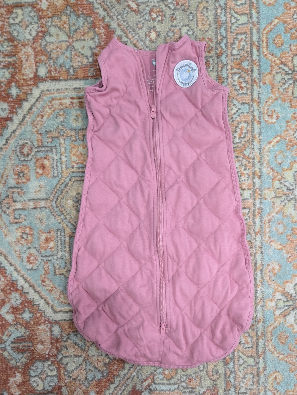 Sleeveless Quilted Pink Sleep Sack for Babies - Cozy Zipper Closure